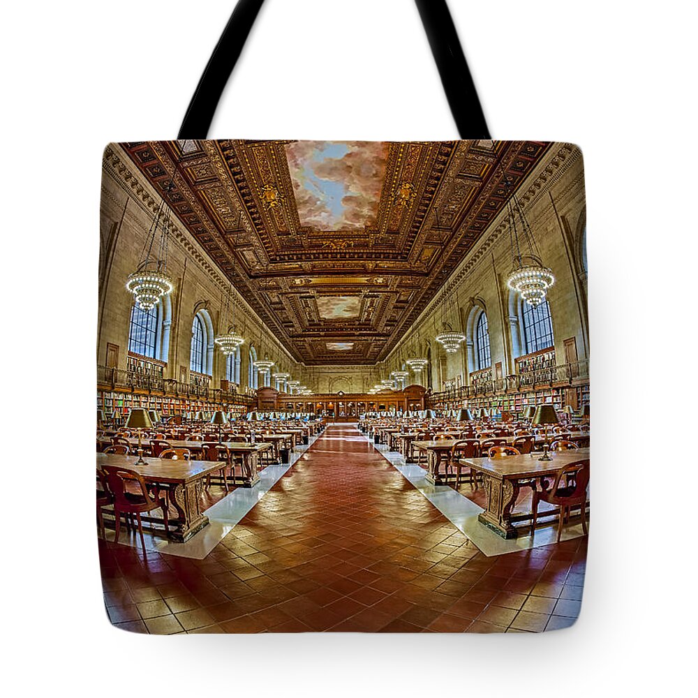 New York Public Library Tote Bag featuring the photograph The Rose Main Reading Room NYPL by Susan Candelario