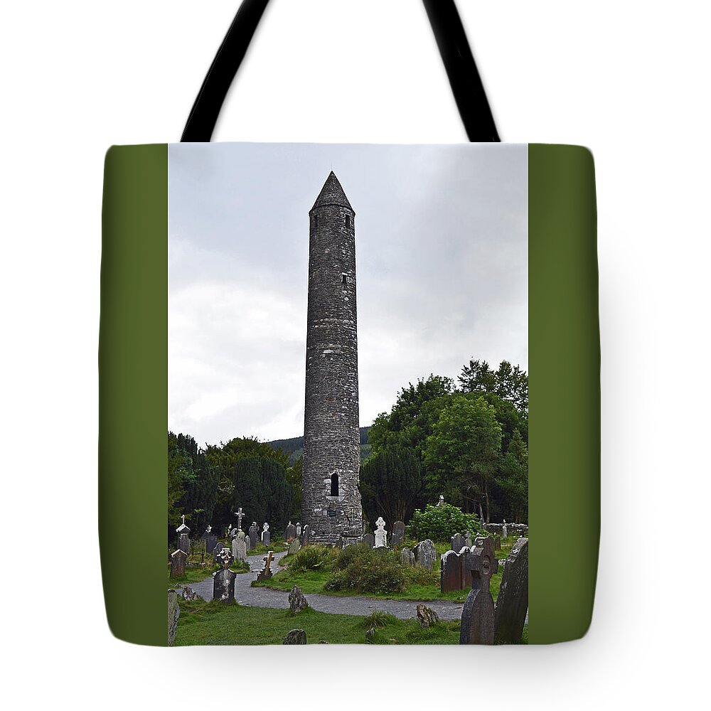 Round Tower Tote Bag featuring the photograph The Round Tower. by Terence Davis