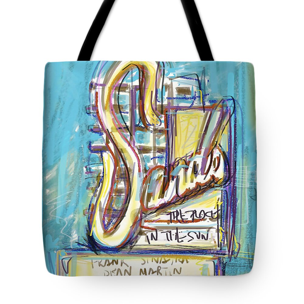 Vegas Tote Bag featuring the digital art The Sands by Russell Pierce
