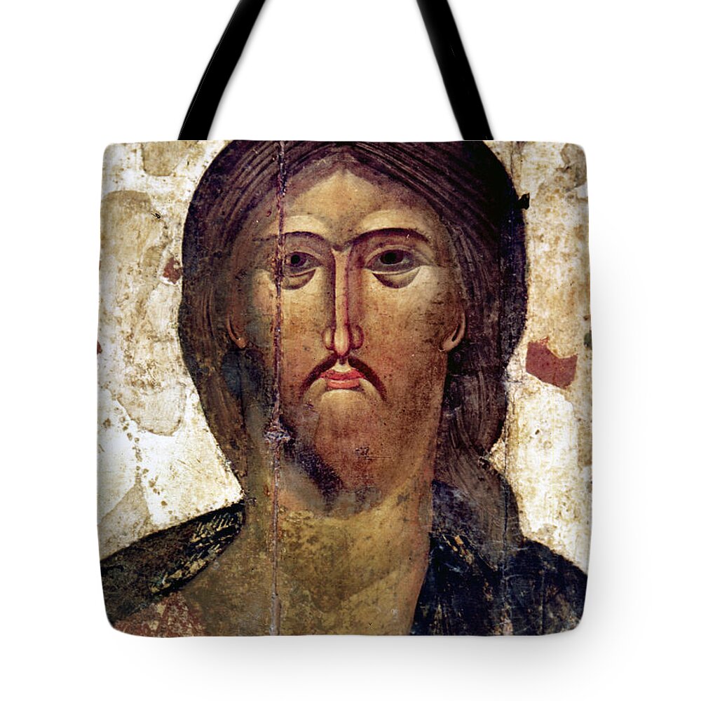 14th Century Tote Bag featuring the photograph The Savior by Granger