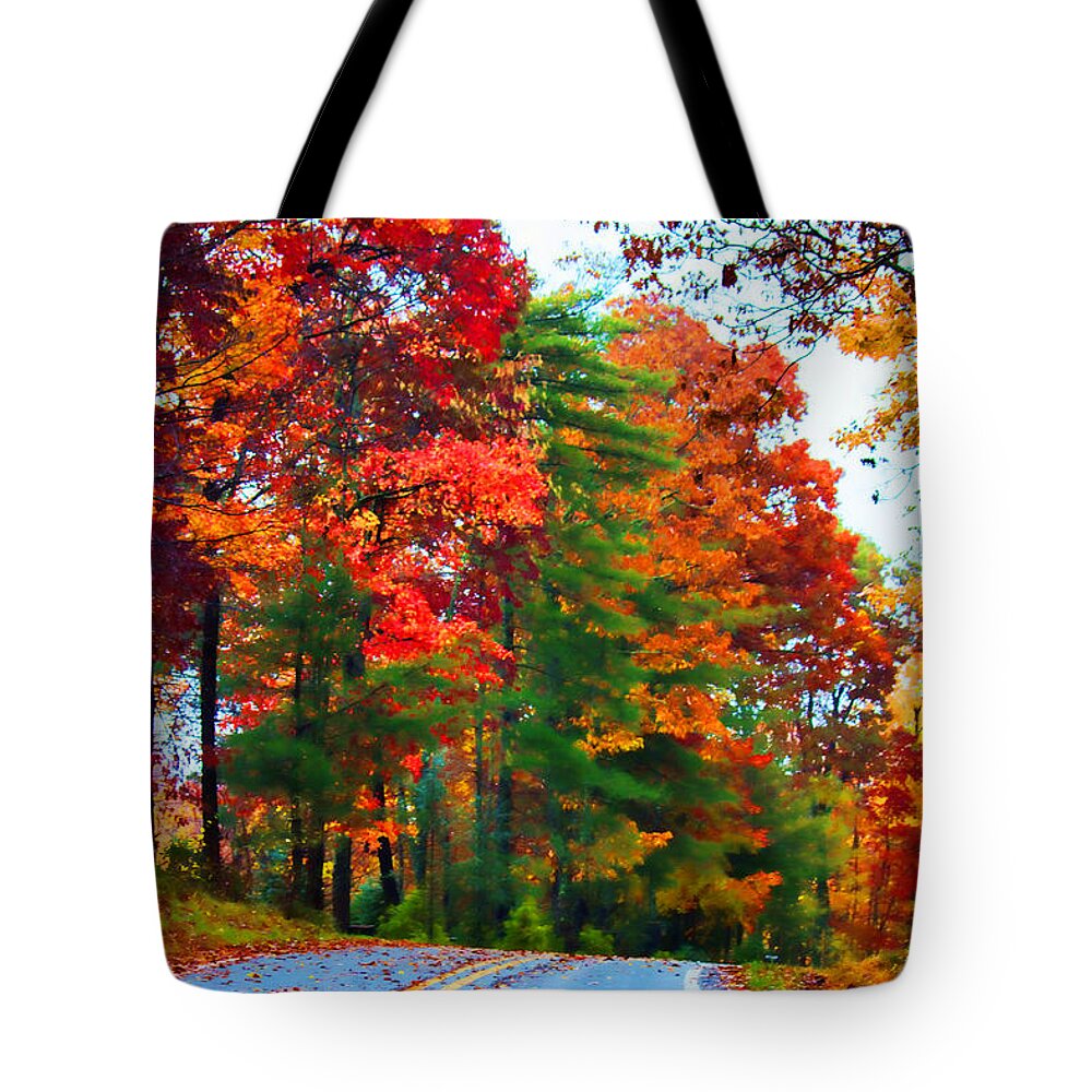 Trees Tote Bag featuring the photograph The Scenic Route by Roberta Byram