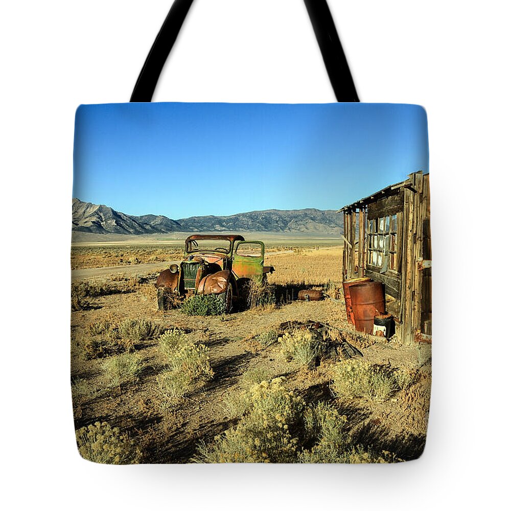 Transportation Tote Bag featuring the photograph The Schellbourne Station by Robert Bales