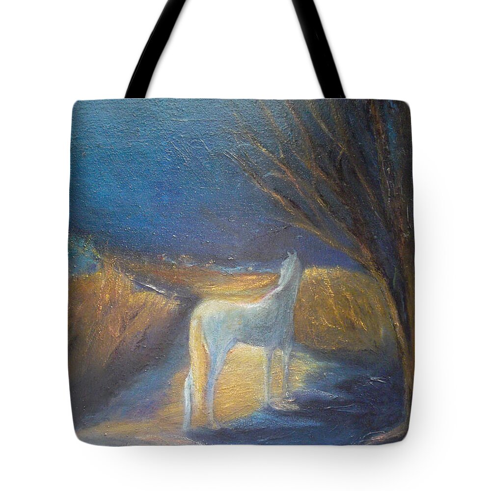 Horse Tote Bag featuring the painting The Seeker by Susan Esbensen