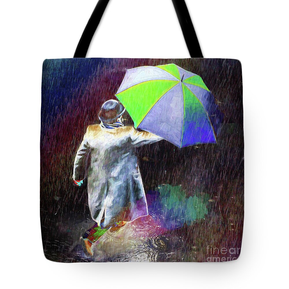 Joy Tote Bag featuring the photograph The Sheer Joy of Puddles by LemonArt Photography