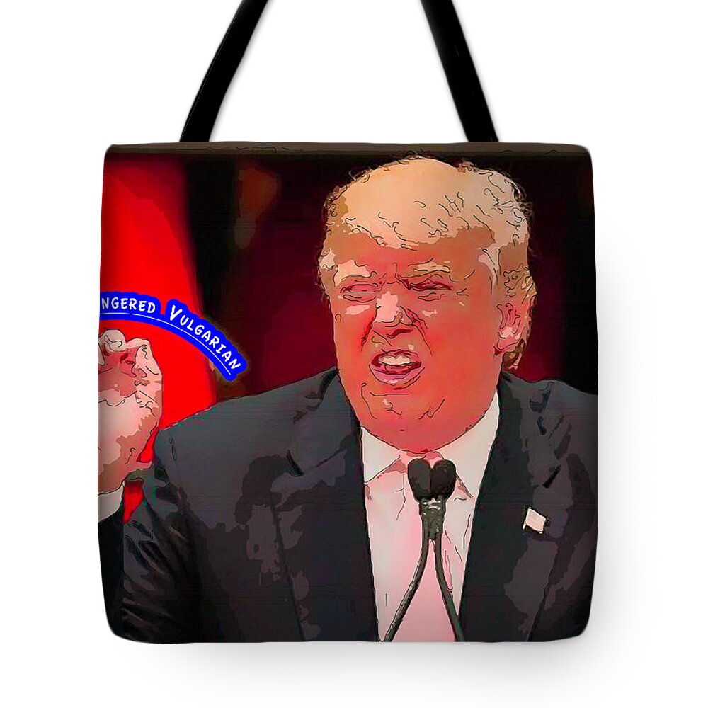 Us Presidents Tote Bag featuring the digital art The Small Fingered Vulgarian by Joe Paradis