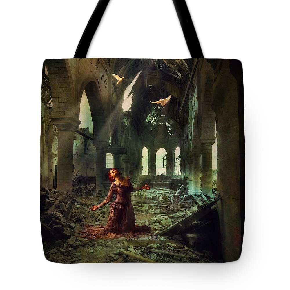 Ruins Tote Bag featuring the photograph The Soul Cries Out by John Rivera