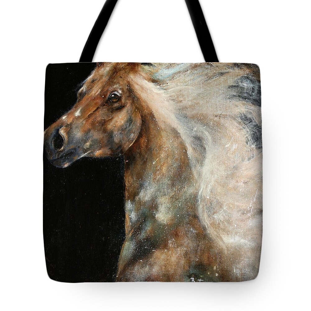 Horses Tote Bag featuring the painting The Spirit of Freedom by Barbie Batson
