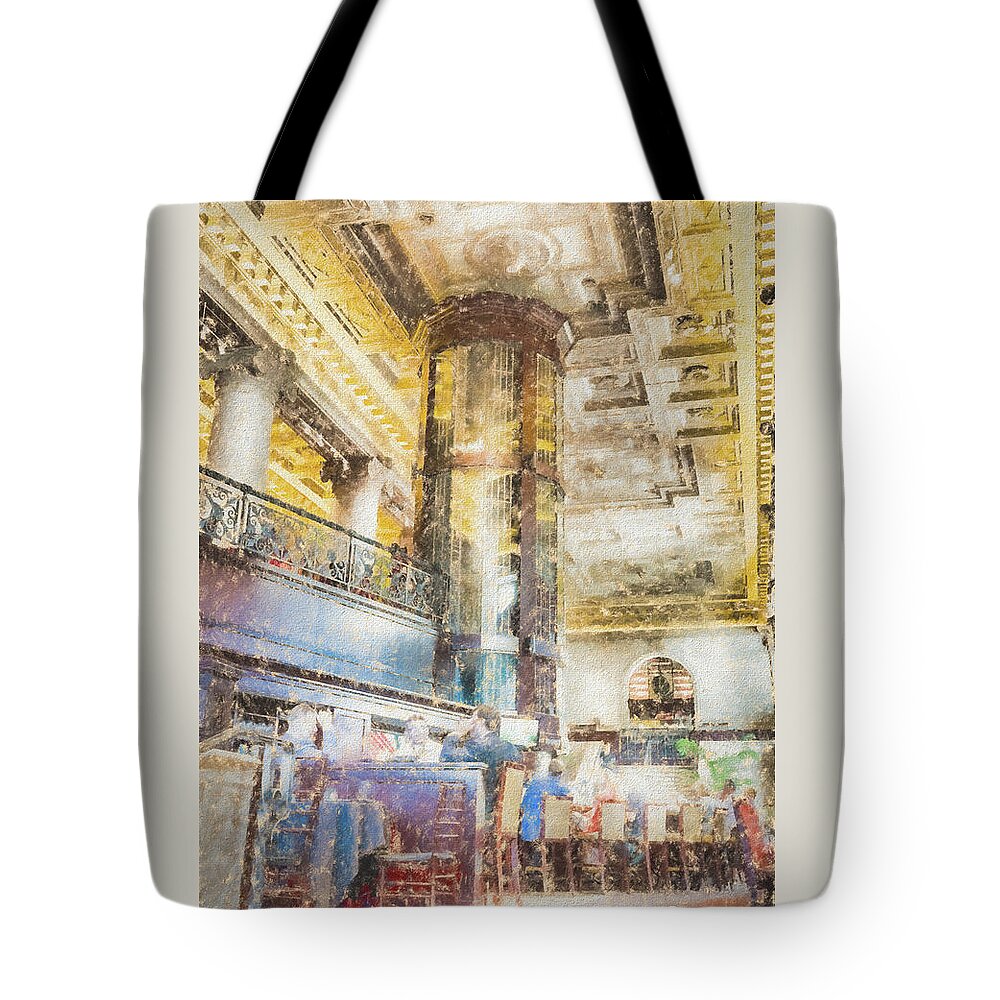 Marvin Saptes Tote Bag featuring the photograph The Sprial Wine Cellar by Marvin Spates