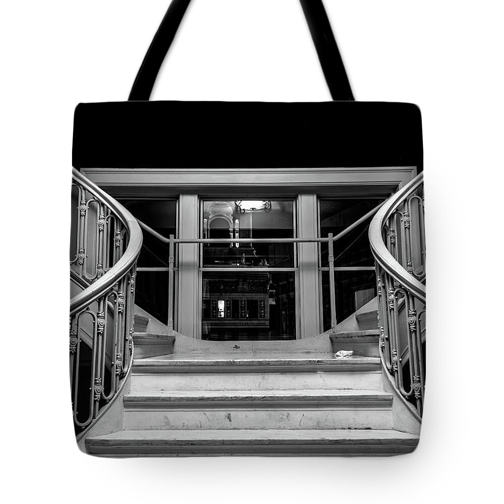 Atlanta Tote Bag featuring the photograph The Stairwell by Kenny Thomas