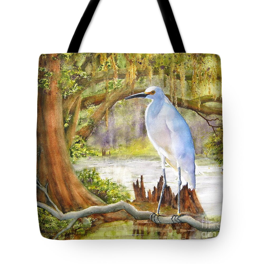 Landscape Tote Bag featuring the painting The Stalker by Shirley Braithwaite Hunt