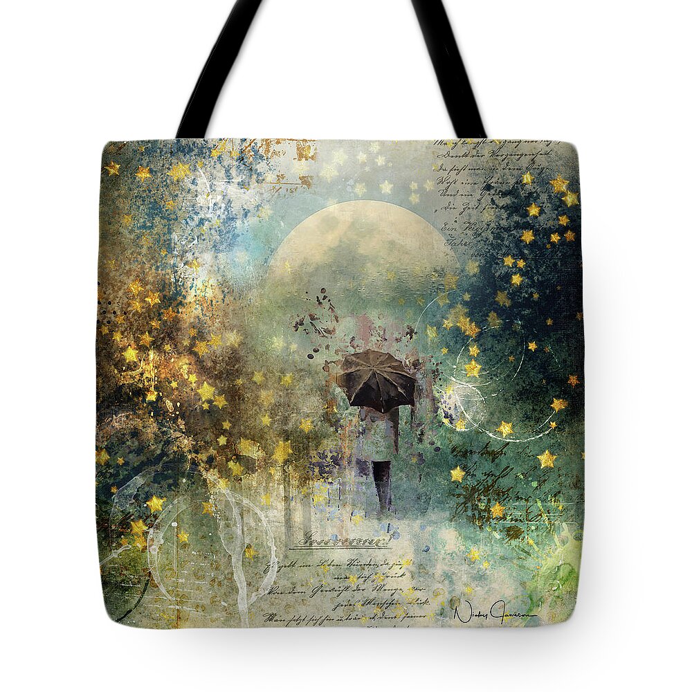 Magical Tote Bag featuring the digital art The Stars Fall Down by Nicky Jameson