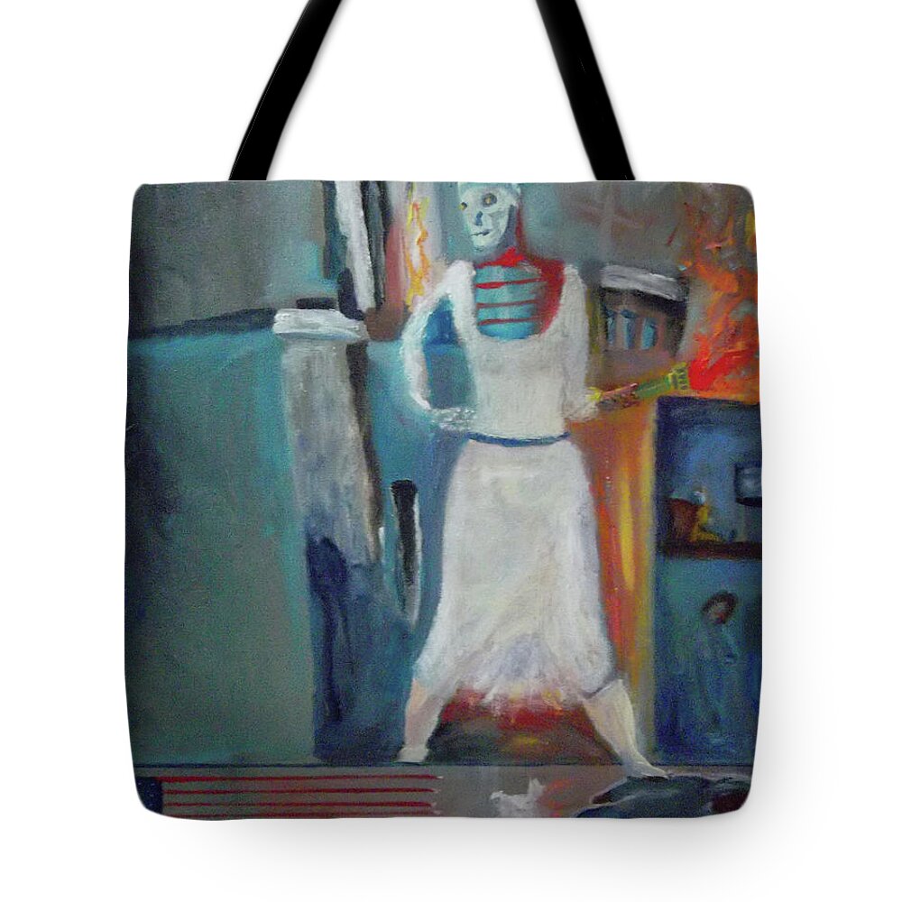 Lady Liberty Tote Bag featuring the painting The State of Liberty by Susan Esbensen