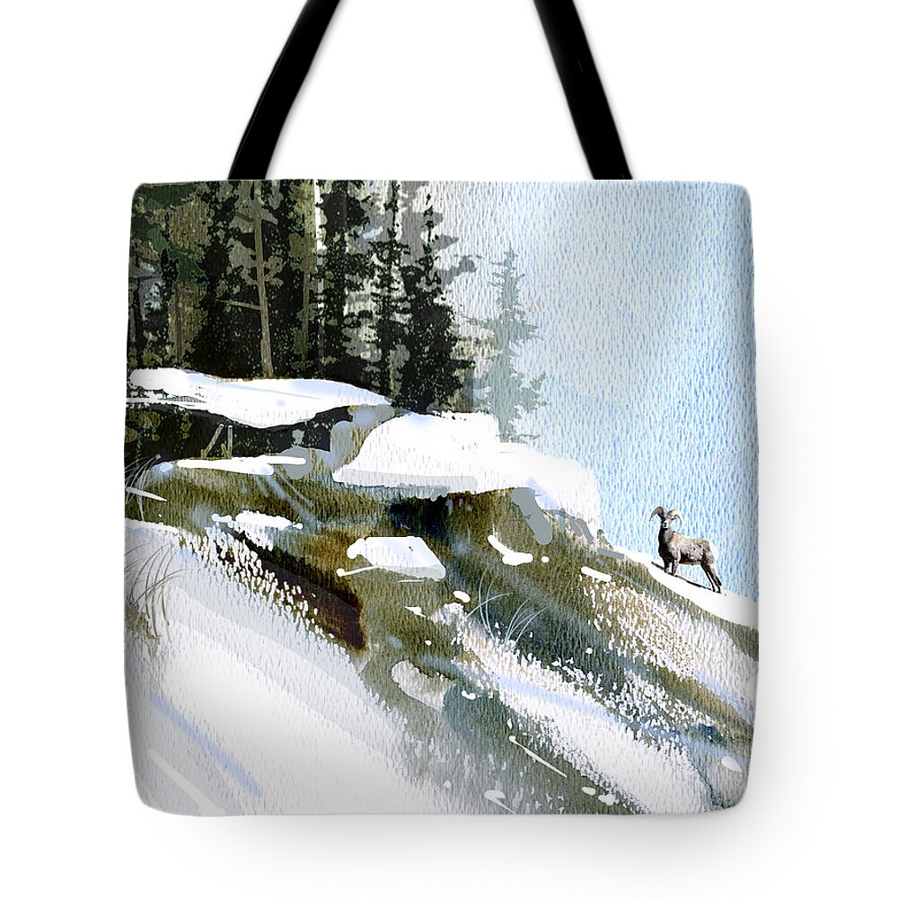 Nature Tote Bag featuring the painting The steep climb by Paul Sachtleben