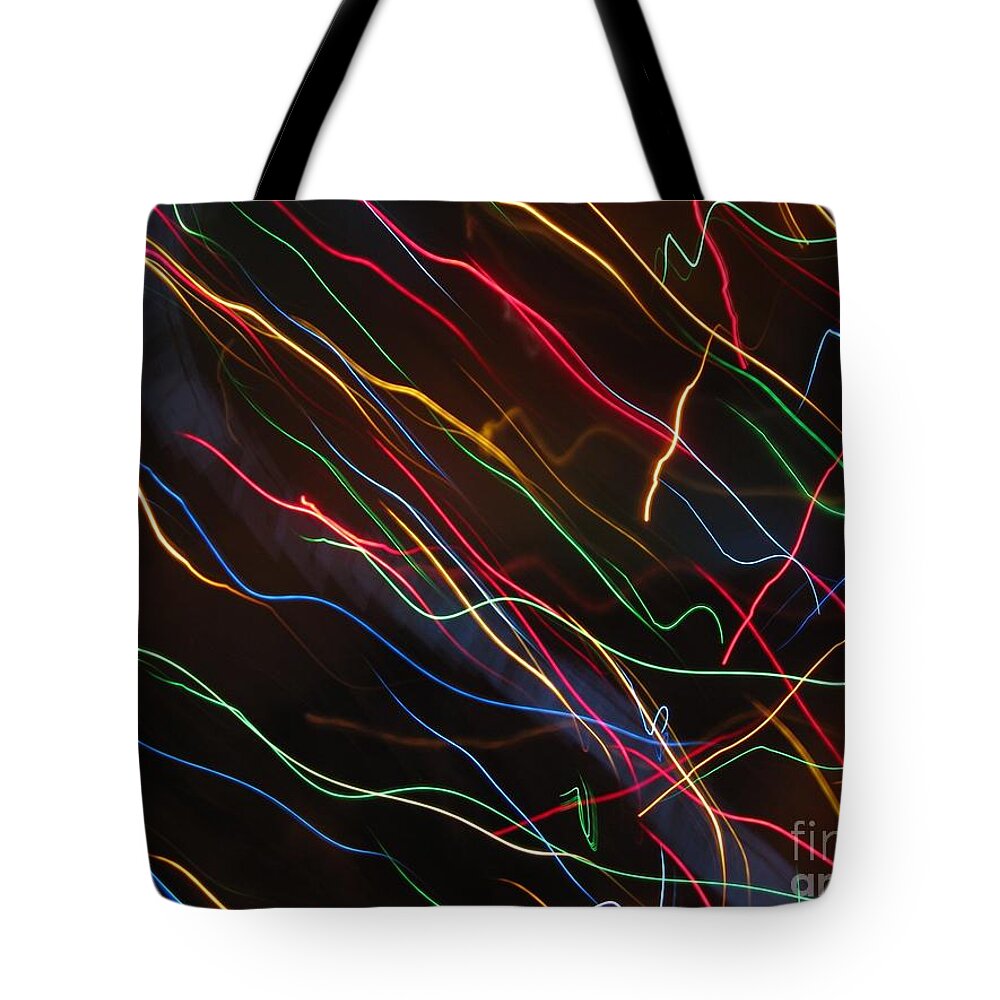Dancing Lights Tote Bag featuring the photograph The Storm of Falling Stars. Dancing Lights series by Ausra Huntington nee Paulauskaite