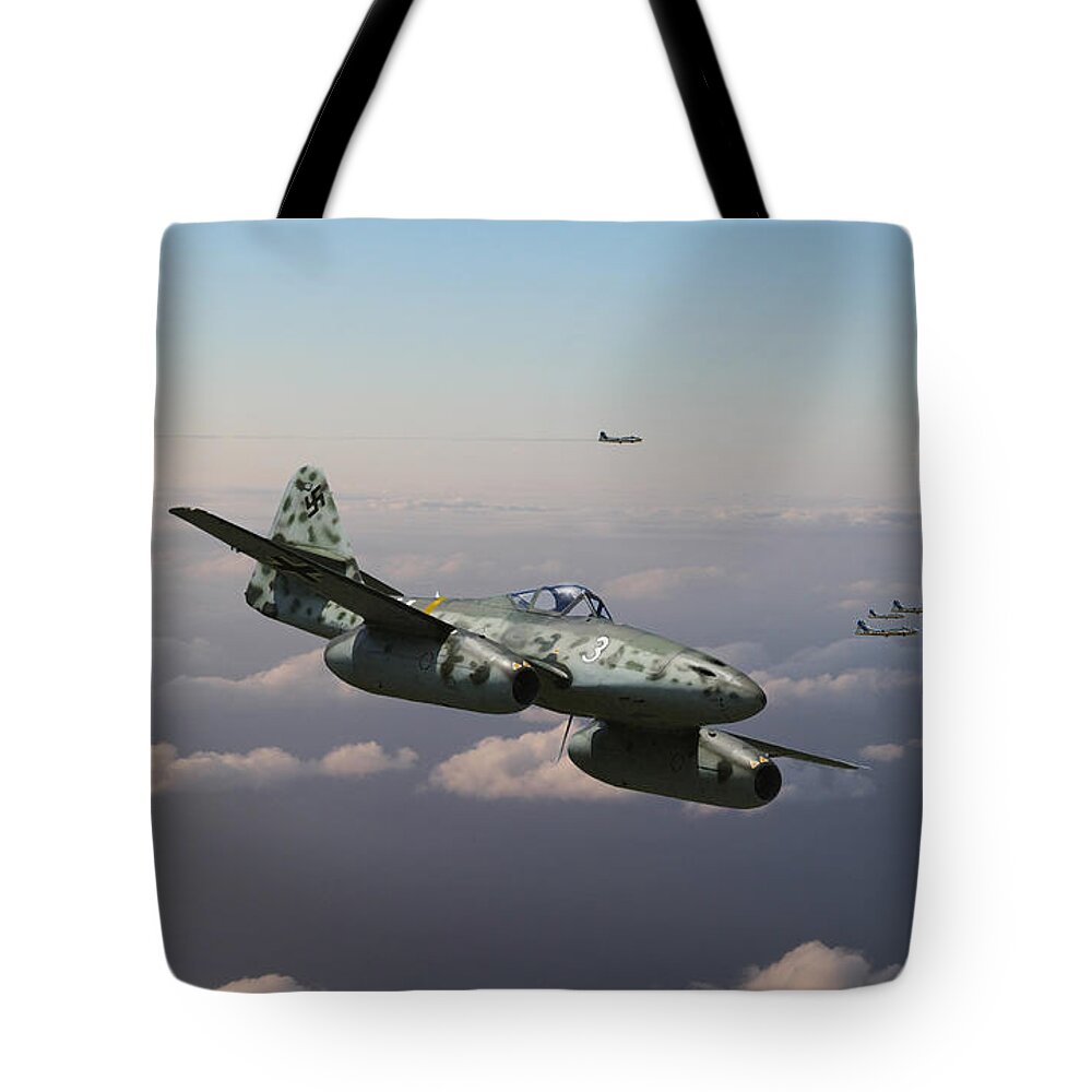 Usaaf Tote Bag featuring the digital art The Straggler by Mark Donoghue