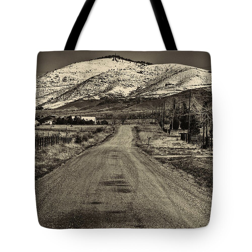 Colorado Tote Bag featuring the photograph The Street Where Roo Lives by Roger Passman