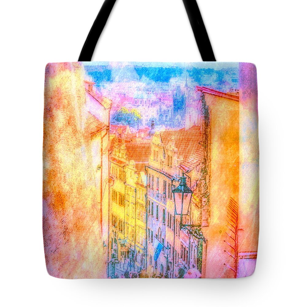 Prague Tote Bag featuring the photograph The Streets of Prague by Andreas Thust