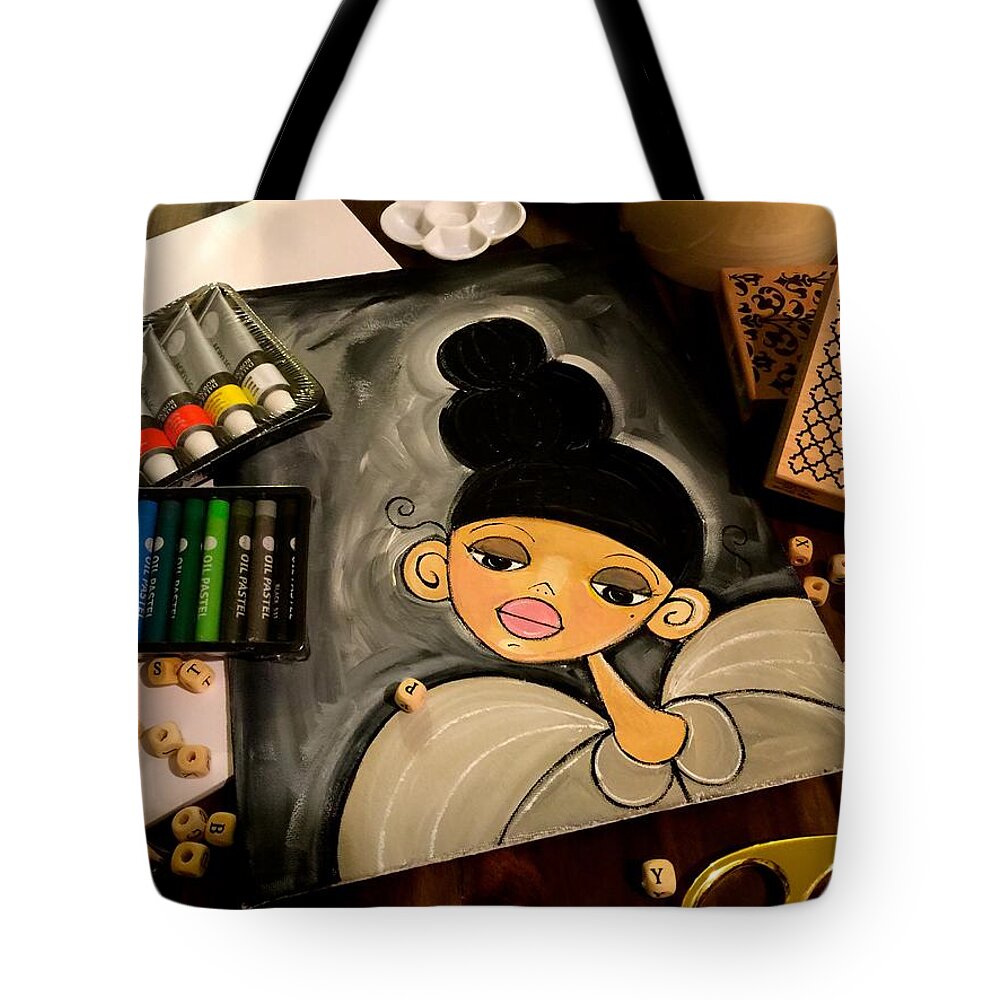 Angel Tote Bag featuring the photograph The Studio by Deborah Carrie