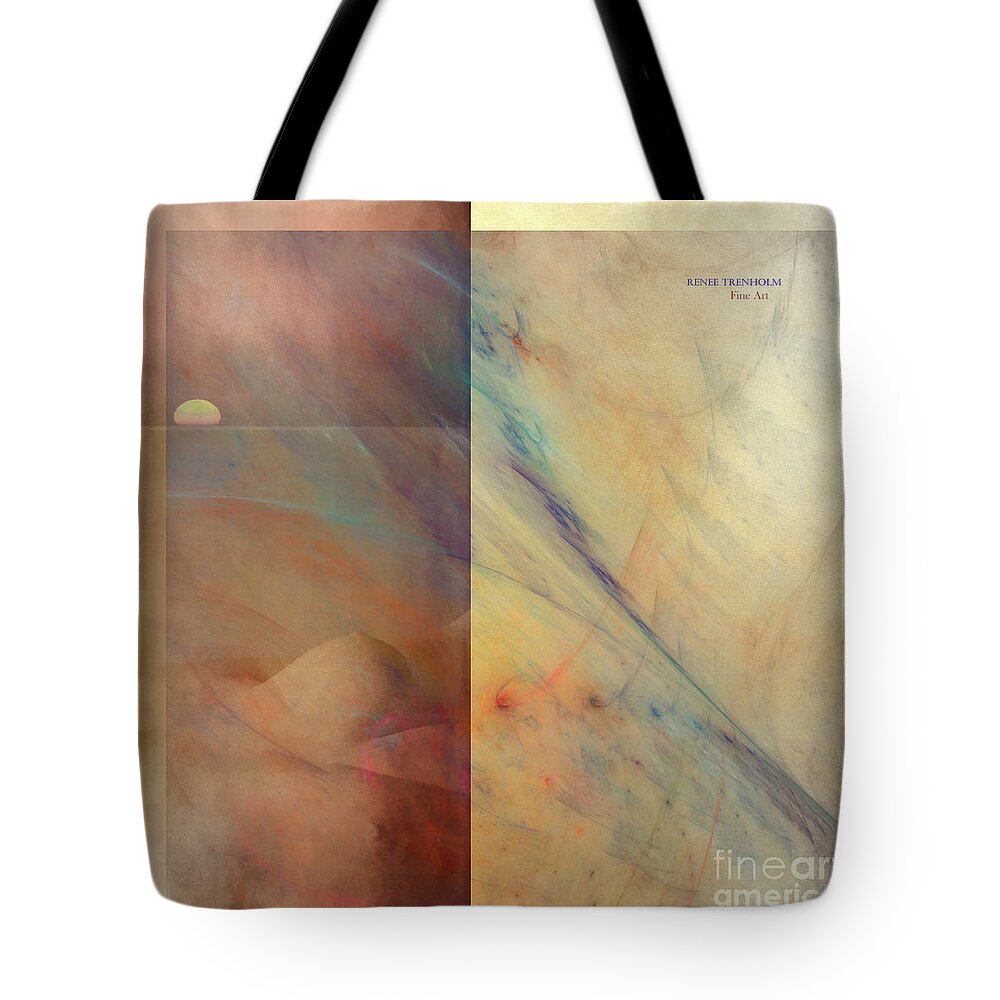 The Tote Bag featuring the digital art The Sun Sets And I Wait by Renee Trenholm