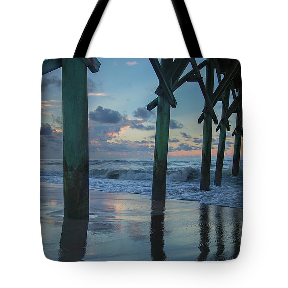 Obx Tote Bag featuring the photograph The Sunrise Topsail Island by Betsy Knapp