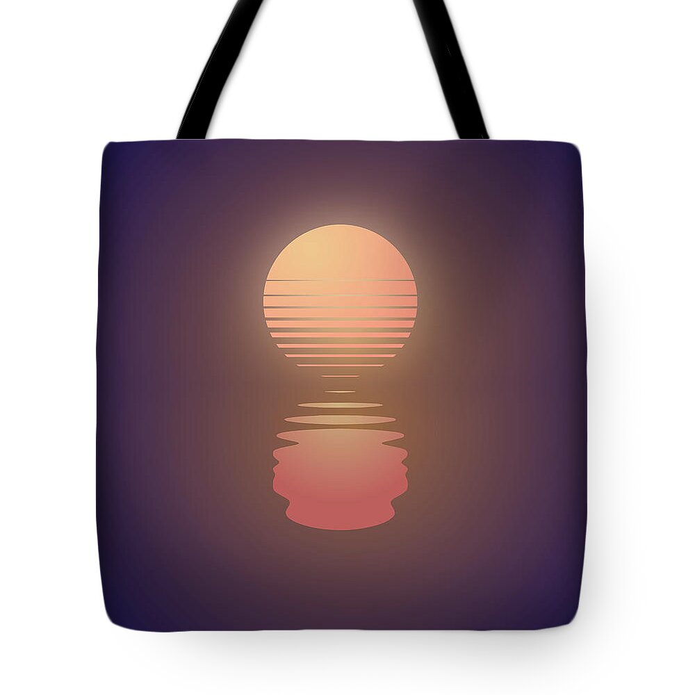 Outrun Tote Bag featuring the digital art The Suns of Time by Jennifer Walsh