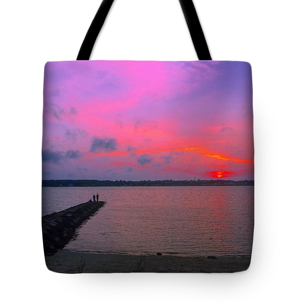 Sky Tote Bag featuring the photograph Sailors Delight by Kate Arsenault 