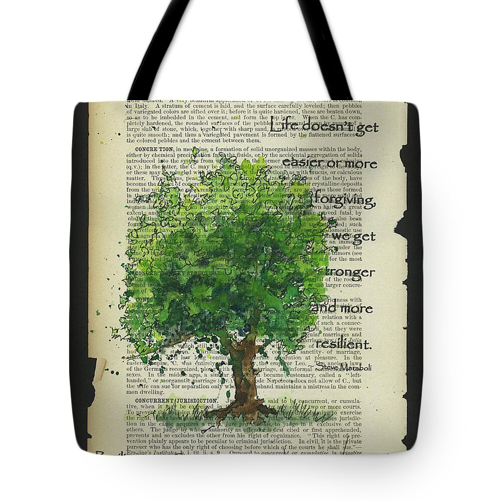 Survivor Tree Tote Bag featuring the painting The Survivor Tree 9/11 by Maria Hunt