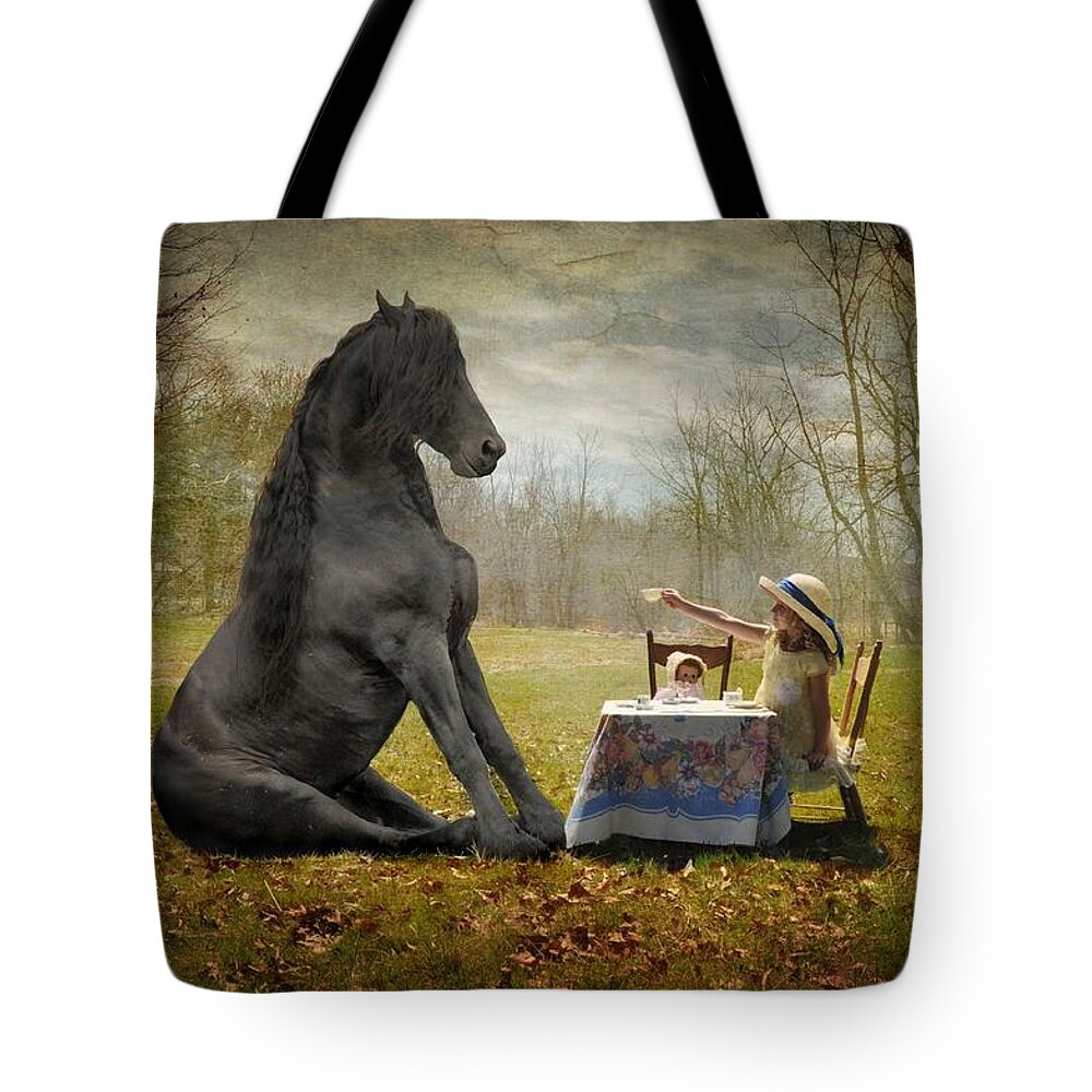 Tea Time Tote Bag featuring the photograph The Tea Party by Fran J Scott
