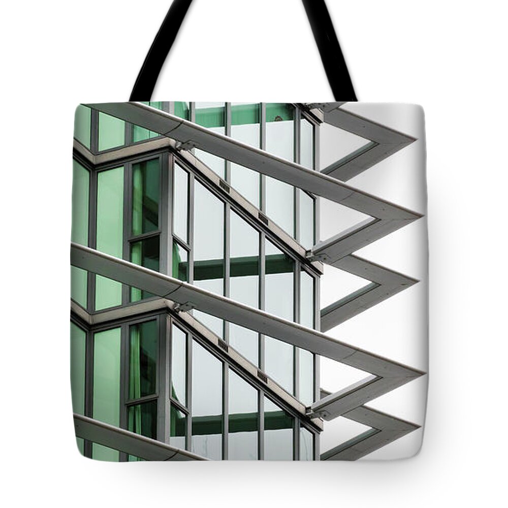 Building Tote Bag featuring the photograph The Teeth by Chris Dutton
