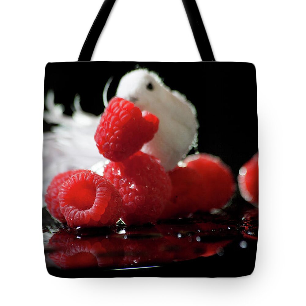 Fruits Tote Bag featuring the photograph The thief by Christine Sponchia