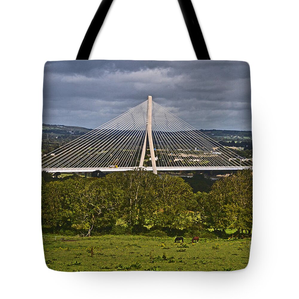 Bridge Tote Bag featuring the photograph The Thomas Francis Meagher bridge by Joe Cashin
