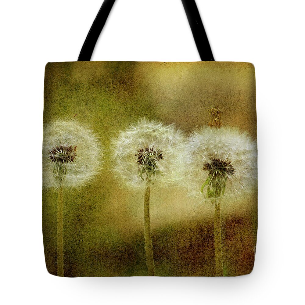 Flowers Tote Bag featuring the digital art The Three by Rebecca Langen