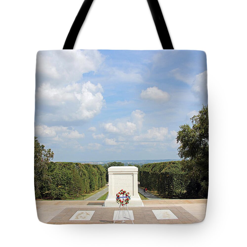 Tomb Tote Bag featuring the photograph Known But To God -- The Tomb of the Unknown Soldiers by Cora Wandel