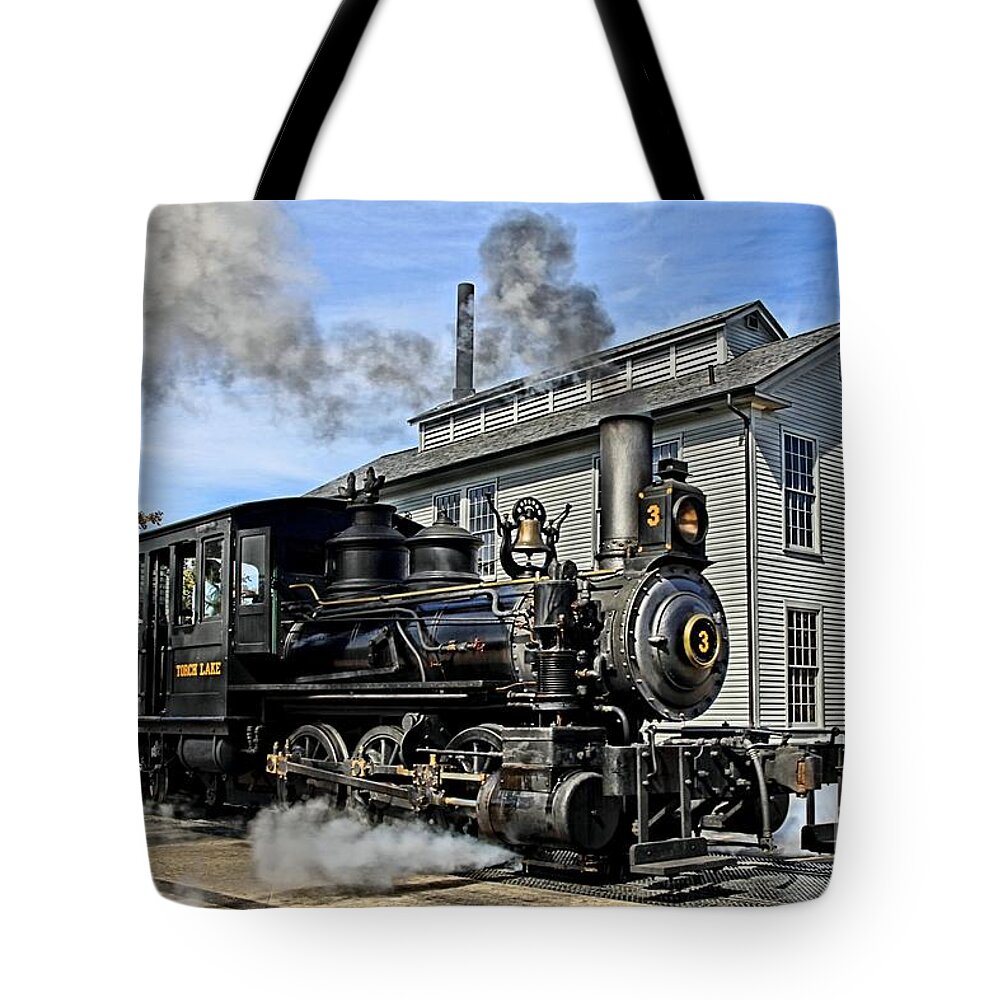 Train Tote Bag featuring the photograph The Torch Lake by DJ Florek