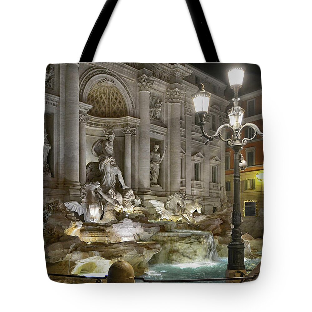 City Tote Bag featuring the photograph The Trevi Fountain by Joachim G Pinkawa