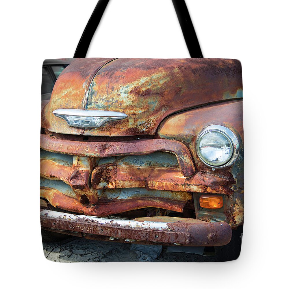 Old Rusted Trucks Tote Bag featuring the photograph The True Color of Gold by Rene Triay FineArt Photos