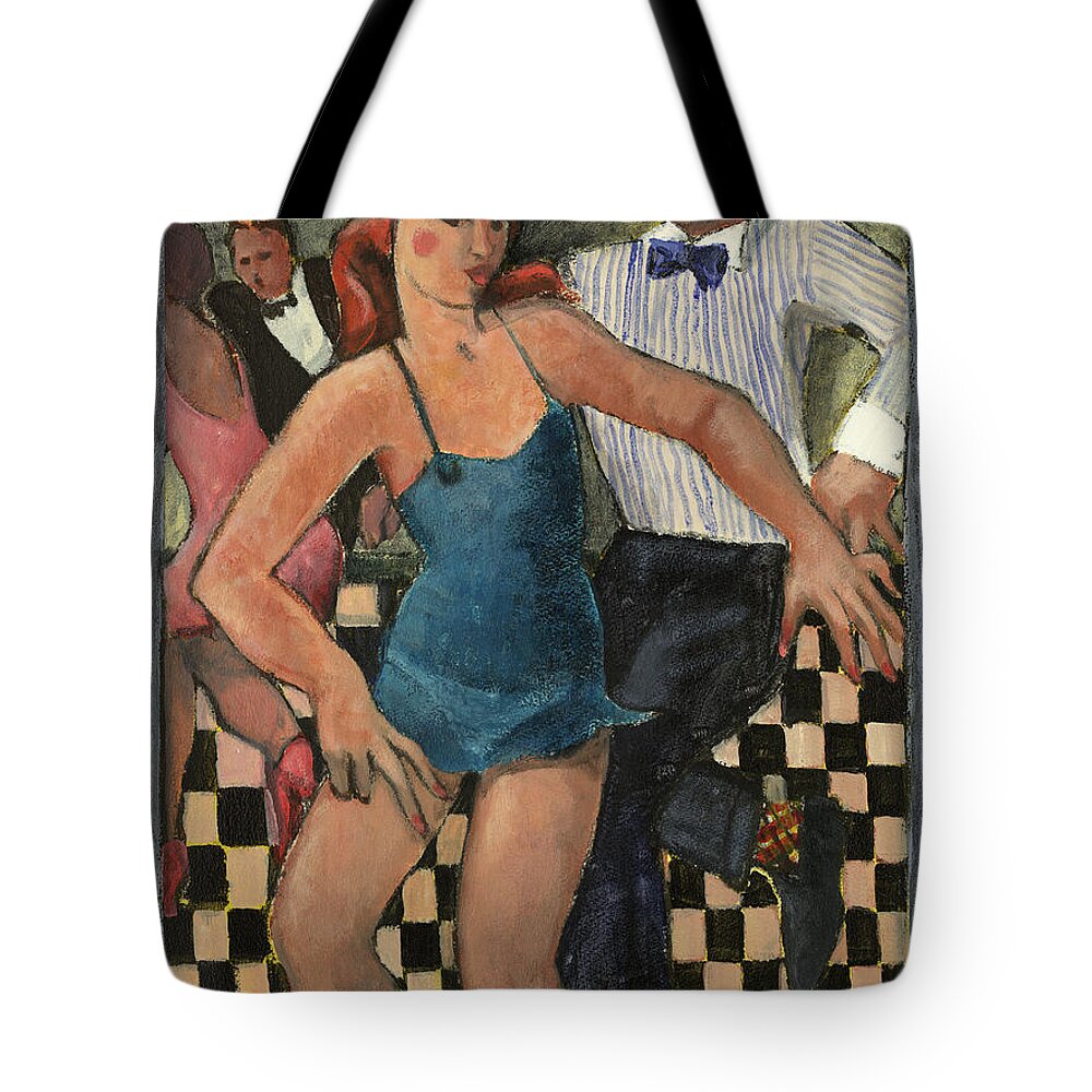Dance Tote Bag featuring the painting The Twist by Thomas Tribby
