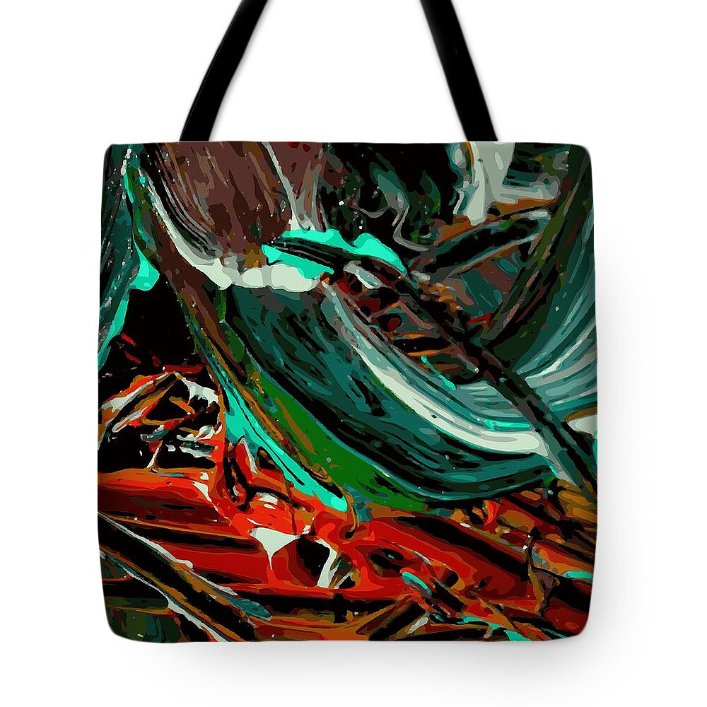 Abstract Impressionism Tote Bag featuring the painting The underworld by Neal Barbosa