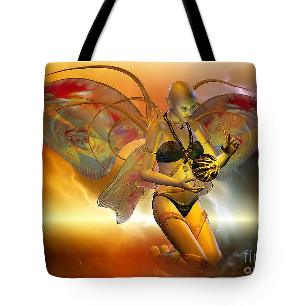 Fantasy Tote Bag featuring the digital art the VENUSIAN by Shadowlea Is