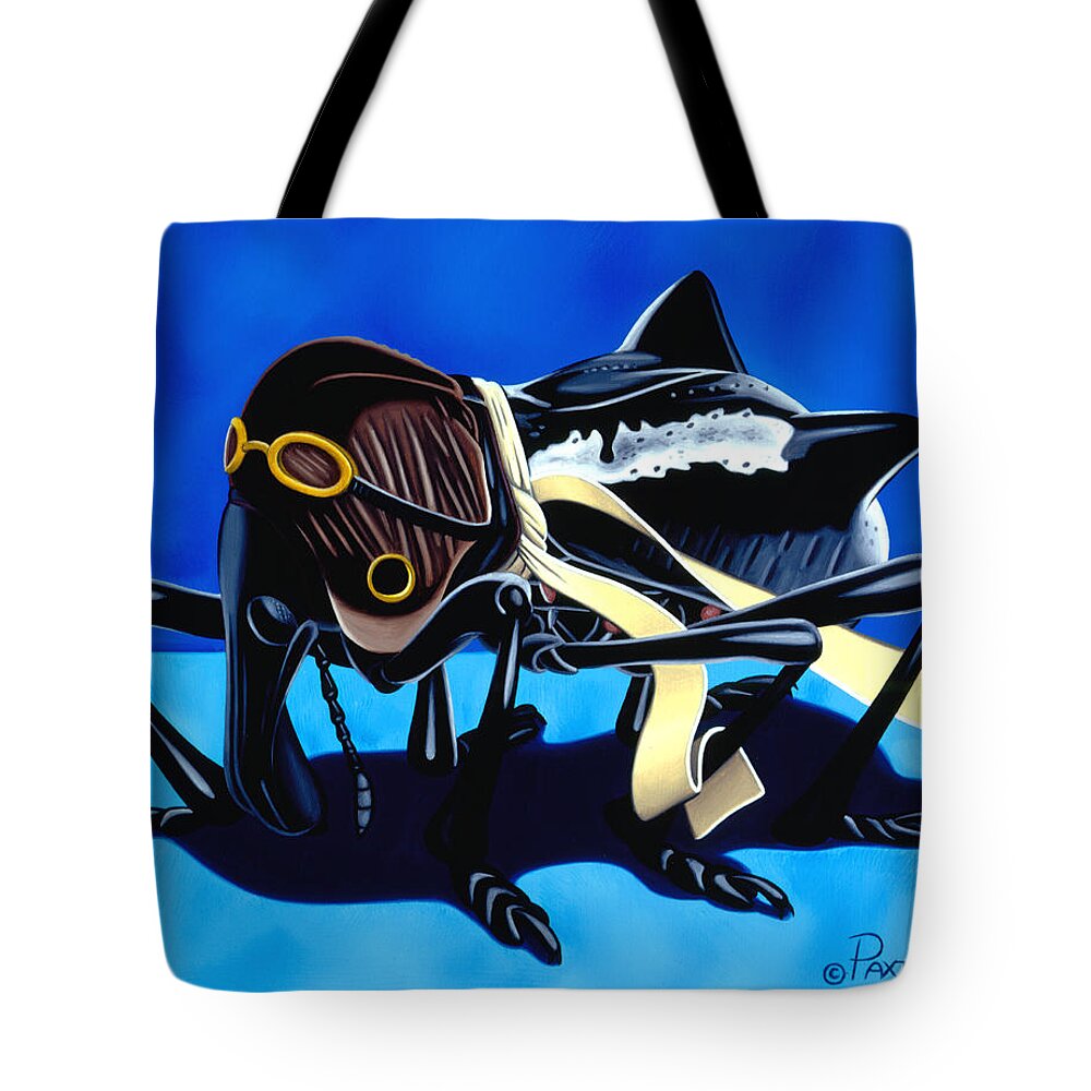  Tote Bag featuring the painting The Veteran by Paxton Mobley