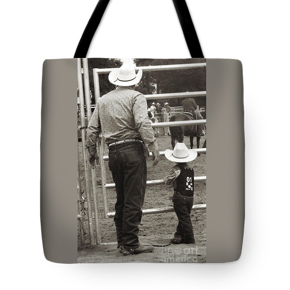 Rodeo Tote Bag featuring the photograph The Wait by September Stone