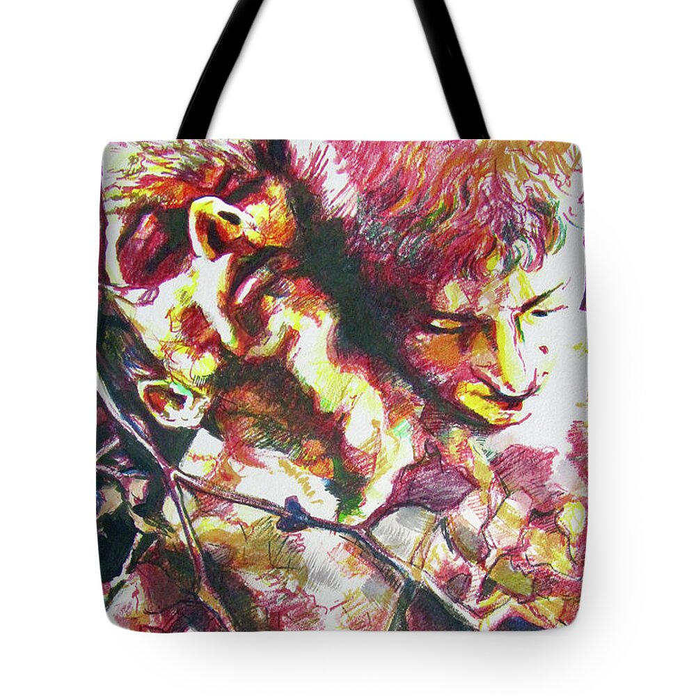 Romantic Embrace Tote Bag featuring the painting The Warm Breeze Behind the Sun by Rene Capone