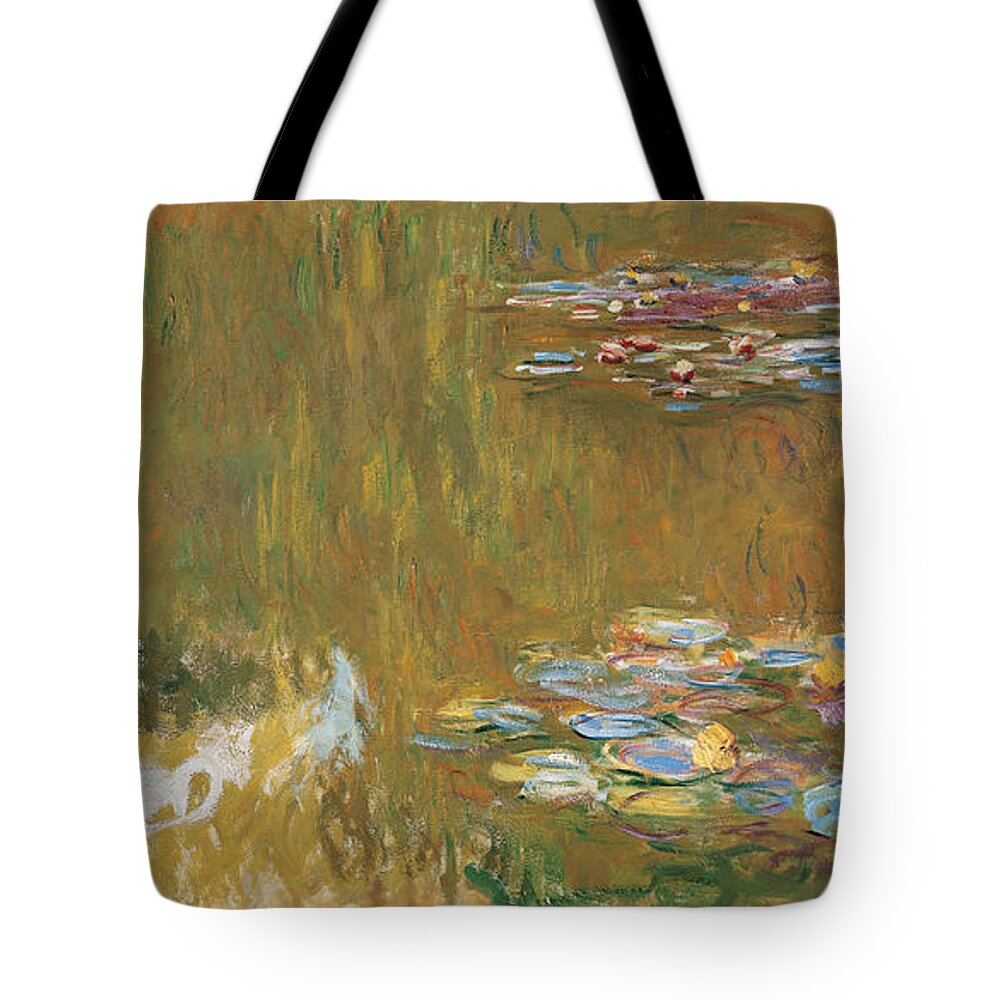19th Century Art Tote Bag featuring the painting The Water Lily Pond, 1917-1919 by Claude Monet