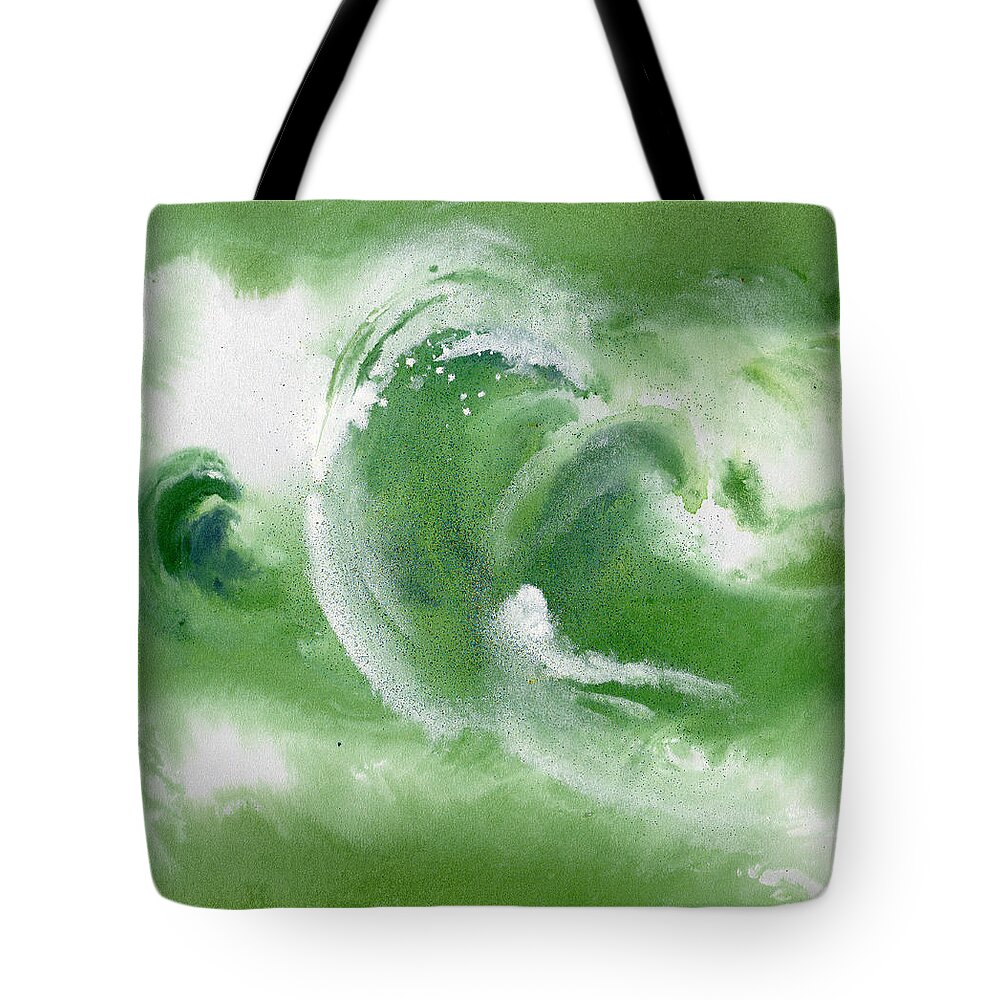 Ocean Wave Tote Bag featuring the painting The Wave by Charlene Fuhrman-Schulz
