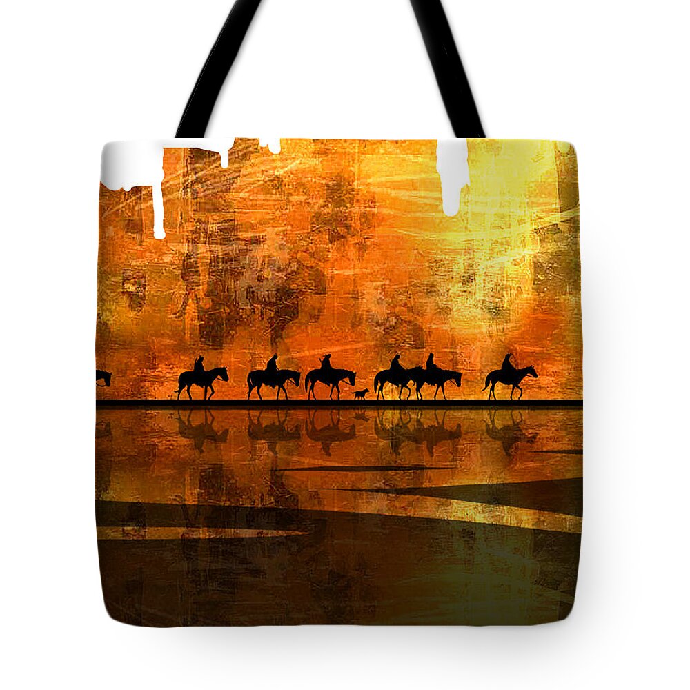 Native Americans Tote Bag featuring the painting The Weary Journey by Paul Sachtleben