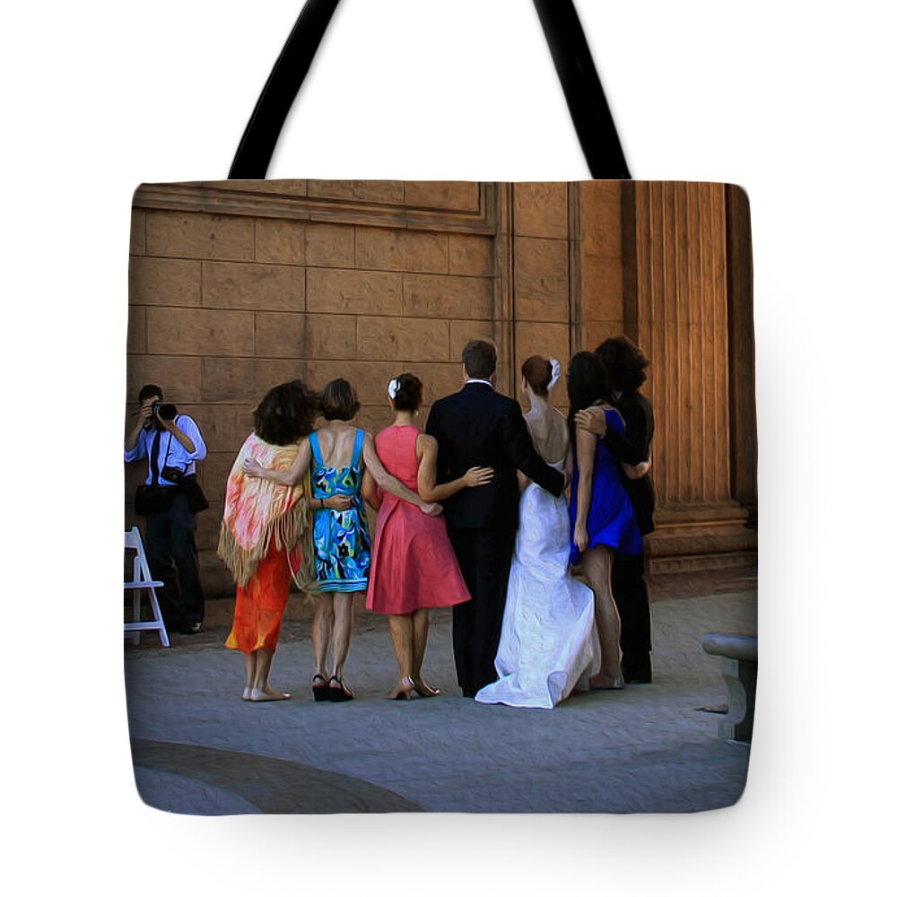 Bonnie Follett Tote Bag featuring the photograph The Wedding Party Detail by Bonnie Follett