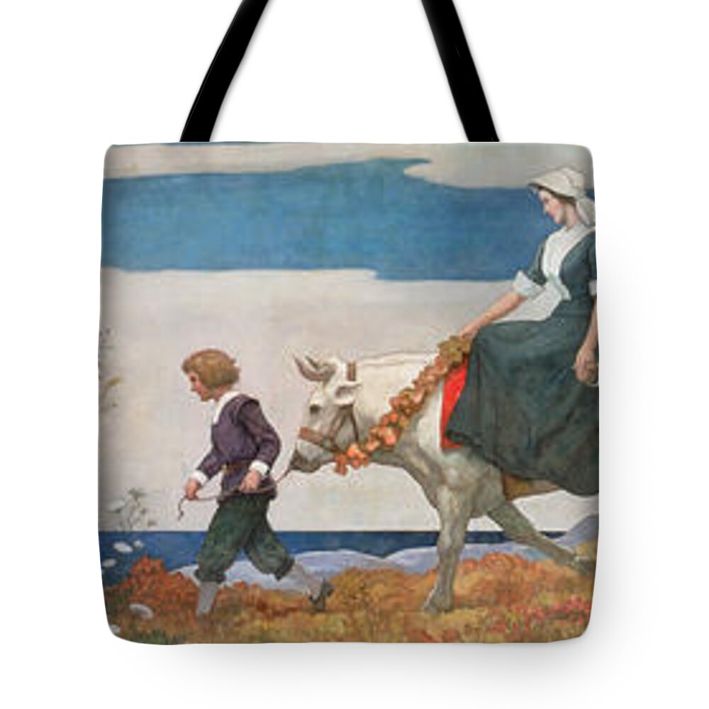 Wyeth Tote Bag featuring the painting The Wedding Procession by Newell Convers Wyeth