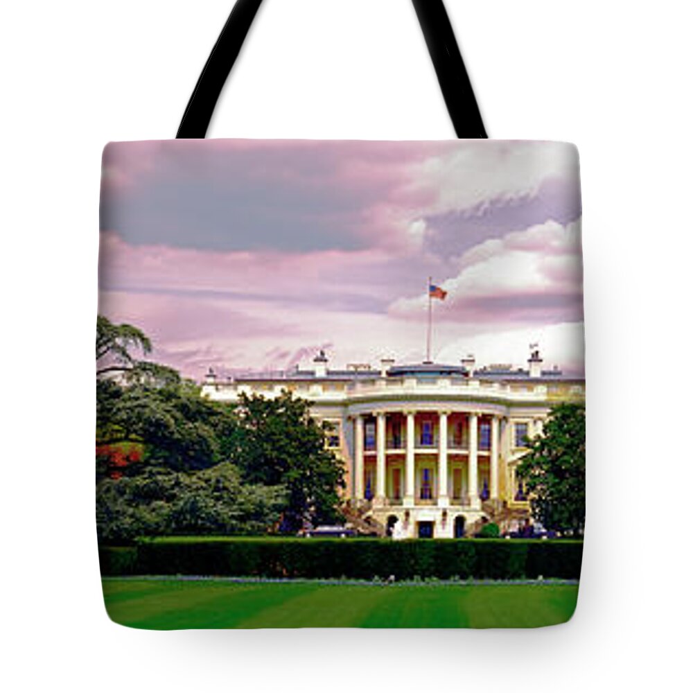  White House Tote Bag featuring the photograph The White House spring time by Tom Jelen