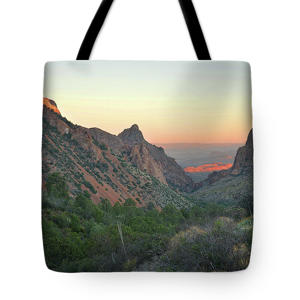 National Park Landscapes Tote Bag featuring the photograph The Window from Pinnacles Trail by Alan Lenk