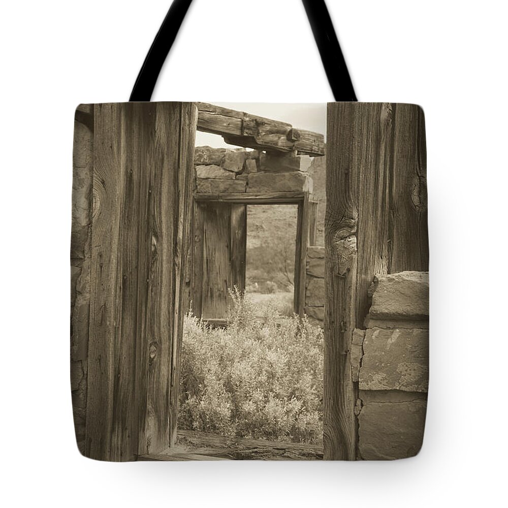 Arizona Tote Bag featuring the photograph The Windows of Time 2 by Teresa Wilson